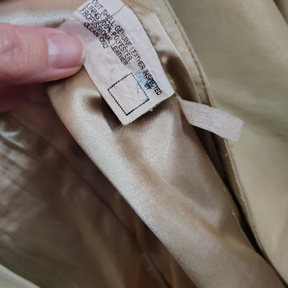 Vintage Cream Leather EXIT USAJacket for Men